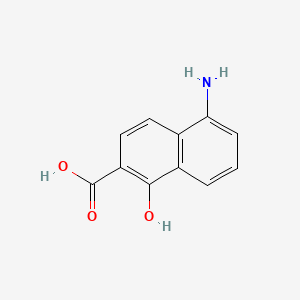 molecular formula C11H9NO3 B8807607 5-Amino-1-hydroxy-2-naphthoic acid CAS No. 67338-60-7