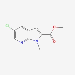 molecular formula C10H9ClN2O2 B8807657 Methyl 5-chloro-1-methyl-1H-pyrrolo[2,3-b]pyridine-2-carboxylate 
