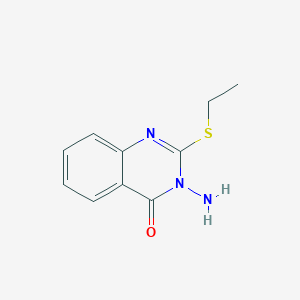 molecular formula C10H11N3OS B8807662 4(3H)-Quinazolinone, 3-amino-2-(ethylthio)- CAS No. 158656-07-6