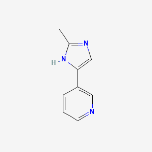 molecular formula C9H9N3 B8807676 3-(2-methyl-1H-imidazol-5-yl)pyridine CAS No. 521267-67-4