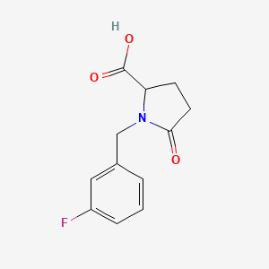 molecular formula C12H12FNO3 B8807694 DL-Proline, 1-[(3-fluorophenyl)methyl]-5-oxo- CAS No. 116344-62-8