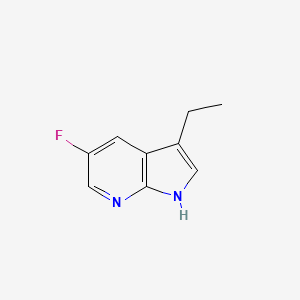 molecular formula C9H9FN2 B8807900 1H-Pyrrolo[2,3-b]pyridine, 3-ethyl-5-fluoro- 