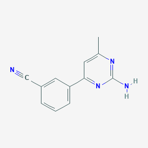 B8807981 3-(2-Amino-6-methylpyrimidin-4-YL)benzonitrile CAS No. 913322-66-4