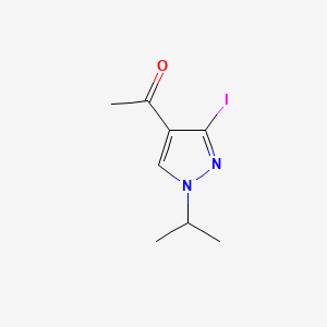 molecular formula C8H11IN2O B8808089 1-(3-Iodo-1-isopropyl-1H-pyrazol-4-yl)ethanone CAS No. 1269440-49-4