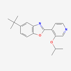 molecular formula C19H22N2O2 B8808129 5-(tert-Butyl)-2-(3-isopropoxypyridin-4-yl)benzo[d]oxazole 