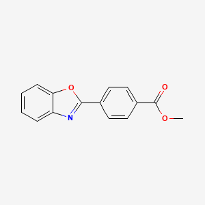 molecular formula C15H11NO3 B8808265 Methyl 4-(1,3-benzoxazol-2-yl)benzoate CAS No. 20000-53-7