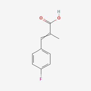 molecular formula C10H9FO2 B8808302 3-(4-Fluorophenyl)-2-methylprop-2-enoic acid 