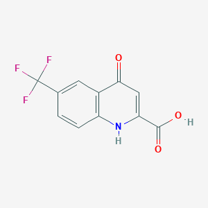 molecular formula C11H6F3NO3 B8808317 4-Oxo-6-(trifluoromethyl)-1,4-dihydroquinoline-2-carboxylic acid 