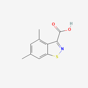 molecular formula C10H9NO2S B8808335 4,6-Dimethylbenzo[d]isothiazole-3-carboxylic acid 
