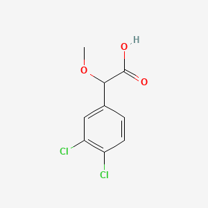 molecular formula C9H8Cl2O3 B8808353 2-(3,4-Dichlorophenyl)-2-methoxyacetic acid 