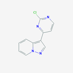 molecular formula C11H7ClN4 B8808385 3-(2-Chloropyrimidin-4-YL)pyrazolo[1,5-A]pyridine CAS No. 945016-64-8