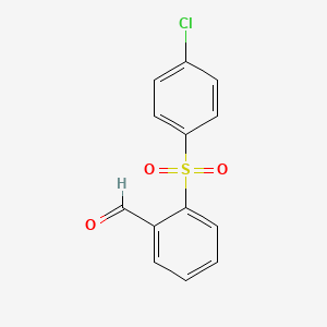 molecular formula C13H9ClO3S B8808396 2-[(4-Chlorophenyl)sulfonyl]benzaldehyde 