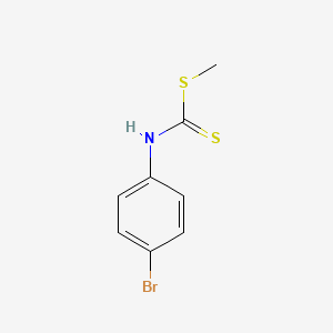 molecular formula C8H8BrNS2 B8808405 CARBANILIC ACID, p-BROMODITHIO-, METHYL ESTER CAS No. 23121-37-1