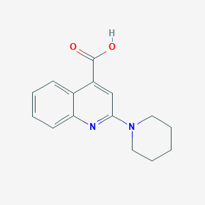 molecular formula C15H16N2O2 B8808414 2-(Piperidin-1-yl)quinoline-4-carboxylic acid 