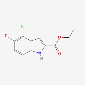 molecular formula C11H9ClFNO2 B8808555 ethyl 4-chloro-5-fluoro-1H-indole-2-carboxylate CAS No. 153500-78-8