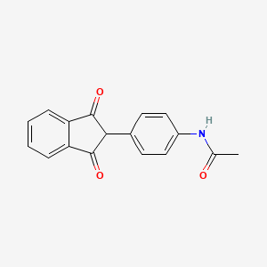 molecular formula C17H13NO3 B8808570 N-[4-(1,3-Dioxo-indan-2-yl)-phenyl]-acetamide CAS No. 1156-76-9