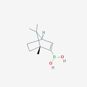 molecular formula C10H17BO2 B8808585 (1S,4R)-1,7,7-trimethylbicyclo[2.2.1]hept-2-en-2-ylboronic acid 