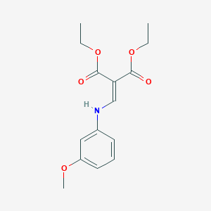 molecular formula C15H19NO5 B8809040 2-[(3-Methoxyphenylamino)-methylene]malonic acid diethyl ester CAS No. 56881-19-7