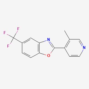 molecular formula C14H9F3N2O B8809128 2-(3-Methylpyridin-4-yl)-5-(trifluoromethyl)benzo[d]oxazole 