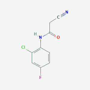 molecular formula C9H6ClFN2O B8809156 N-(2-chloro-4-fluorophenyl)-2-cyanoacetamide CAS No. 87165-23-9