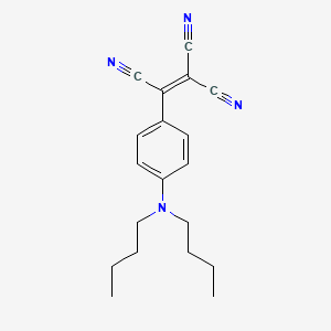 molecular formula C19H22N4 B8809163 Ethenetricarbonitrile, [4-(dibutylamino)phenyl]- CAS No. 63504-26-7