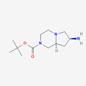 molecular formula C12H23N3O2 B8809241 tert-butyl (7S,8aS)-7-aminohexahydropyrrolo[1,2-a]pyrazine-2(1H)-carboxylate 