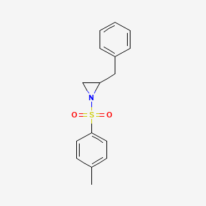 molecular formula C16H17NO2S B8809276 2-Benzyl-1-(4-methylbenzene-1-sulfonyl)aziridine CAS No. 71535-50-7