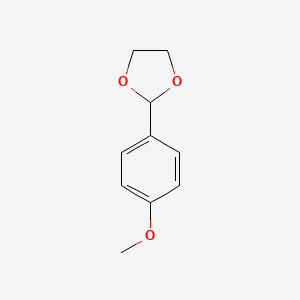 molecular formula C10H12O3 B8809284 2-(p-Methoxyphenyl)-1,3-dioxolane CAS No. 2403-50-1
