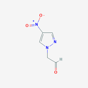 molecular formula C5H5N3O3 B8809320 (4-nitro-1H-pyrazol-1-yl)acetaldehyde 
