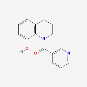 molecular formula C15H14N2O2 B8809365 1,2,3,4-Tetrahydro-1-(3-pyridylcarbonyl)quinolin-8-ol CAS No. 77771-22-3