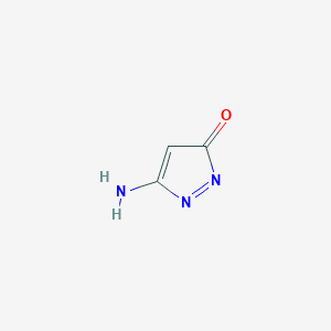 molecular formula C3H3N3O B8809432 3-Amino-5-pyrazolone CAS No. 74586-24-6