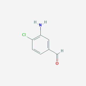molecular formula C7H6ClNO B8809457 3-Amino-4-chlorobenzaldehyde CAS No. 77740-83-1