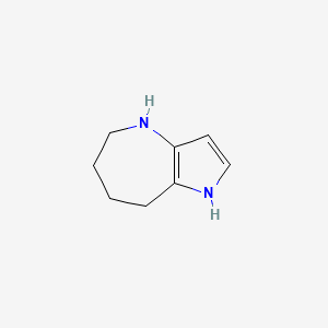 molecular formula C8H12N2 B8809496 1,4,5,6,7,8-Hexahydropyrrolo[3,2-B]azepine CAS No. 442563-32-8