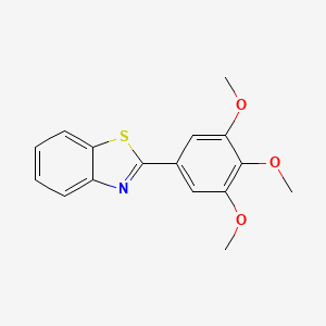 molecular formula C16H15NO3S B8809507 2-(3,4,5-Trimethoxyphenyl)-1,3-benzothiazole 