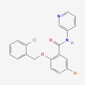 molecular formula C19H14BrClN2O2 B8809539 5-Bromo-2-(2-chloro-benzyloxy)-N-pyridin-3-yl-benzamide 