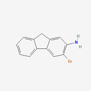 molecular formula C13H10BrN B8809610 3-bromo-9H-fluoren-2-amine CAS No. 105901-11-9