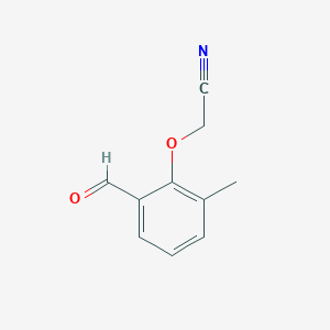 molecular formula C10H9NO2 B8809722 (2-Formyl-6-methylphenoxy)acetonitrile CAS No. 303224-34-2