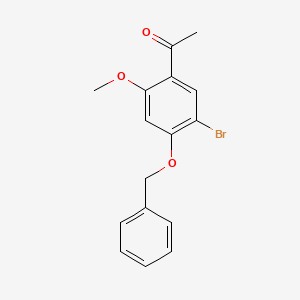 molecular formula C16H15BrO3 B8809739 1-(4-(Benzyloxy)-5-bromo-2-methoxyphenyl)ethanone 