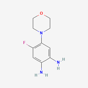 molecular formula C10H14FN3O B8809783 4-Fluoro-5-morpholin-4-ylbenzene-1,2-diamine CAS No. 216883-16-8