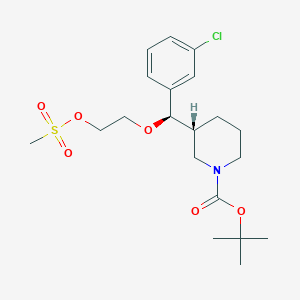 (R)-tert-butyl 3-((R)-(3-chlorophenyl)(2-(methylsulfonyloxy)ethoxy)methyl)piperidine-1-carboxylate