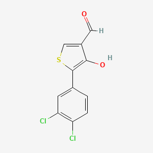 molecular formula C11H6Cl2O2S B8809850 5-(3,4-Dichlorophenyl)-4-hydroxythiophene-3-carbaldehyde 