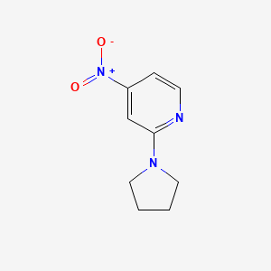 molecular formula C9H11N3O2 B8809851 4-Nitro-2-(pyrrolidin-1-yl)pyridine CAS No. 914397-51-6