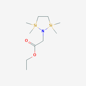 Ethyl 2-(2,2,5,5-tetramethyl-1,2,5-azadisilolidin-1-yl)acetate