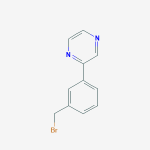 molecular formula C11H9BrN2 B8809888 2-(3-(Bromomethyl)phenyl)pyrazine 
