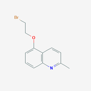 molecular formula C12H12BrNO B8809908 5-(2-Bromoethoxy)-2-methylquinoline CAS No. 420786-70-5