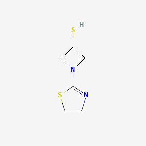 molecular formula C6H10N2S2 B8809983 1-(4,5-Dihydro-1,3-thiazol-2-yl)azetidine-3-thiol CAS No. 161715-38-4
