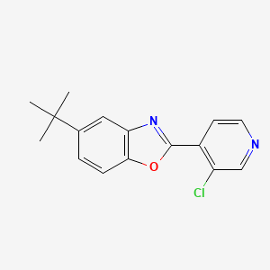 molecular formula C16H15ClN2O B8810036 5-(tert-Butyl)-2-(3-chloropyridin-4-yl)benzo[d]oxazole 