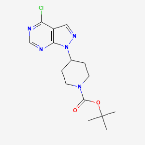 Tert-butyl 4-(4-chloro-1H-pyrazolo[3,4-D]pyrimidin-1-YL)piperidine-1-carboxylate