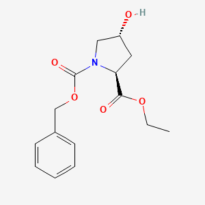 molecular formula C15H19NO5 B8810210 1-Benzyl 2-ethyl (2S,4R)-4-hydroxypyrrolidine-1,2-dicarboxylate 