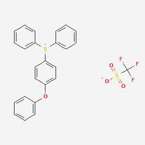 molecular formula C25H19F3O4S2 B8810230 (4-Phenoxyphenyl)diphenylsulfonium triflate 